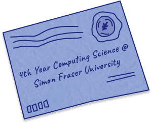 Postcard saying 4th Year Computing Science @ SFU